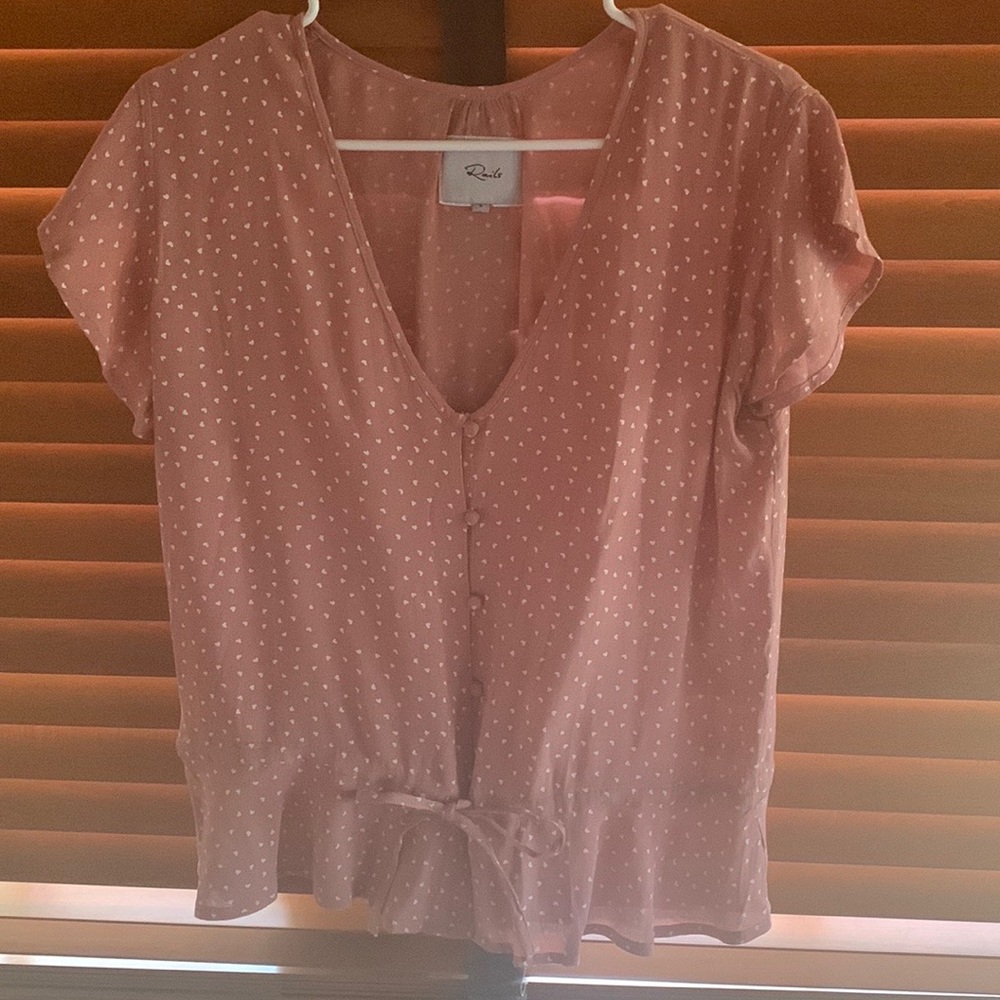Rails Bretton Top In Rosewood Mini Hearts Size Small